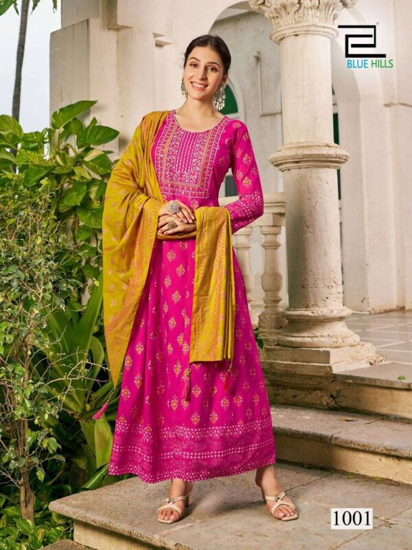 116866 Womens Anarkali Gown With Dhupatta