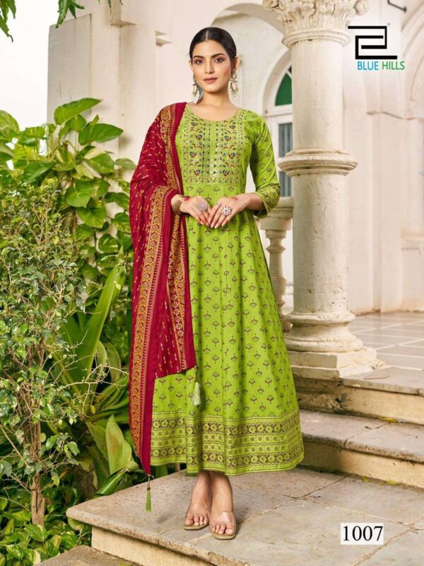 116866 Womens Anarkali Gown With Dhupatta