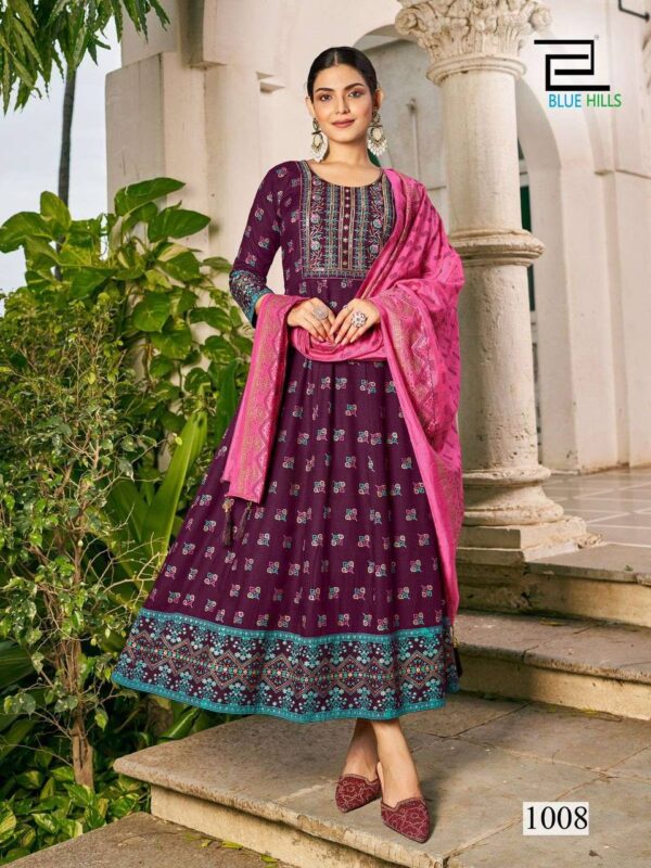 116866 Womens Anarkali Gown With Dhupatta