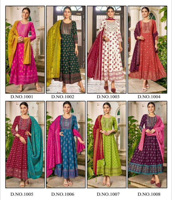 116866 Womens Anarkali Gown With Dhupatta